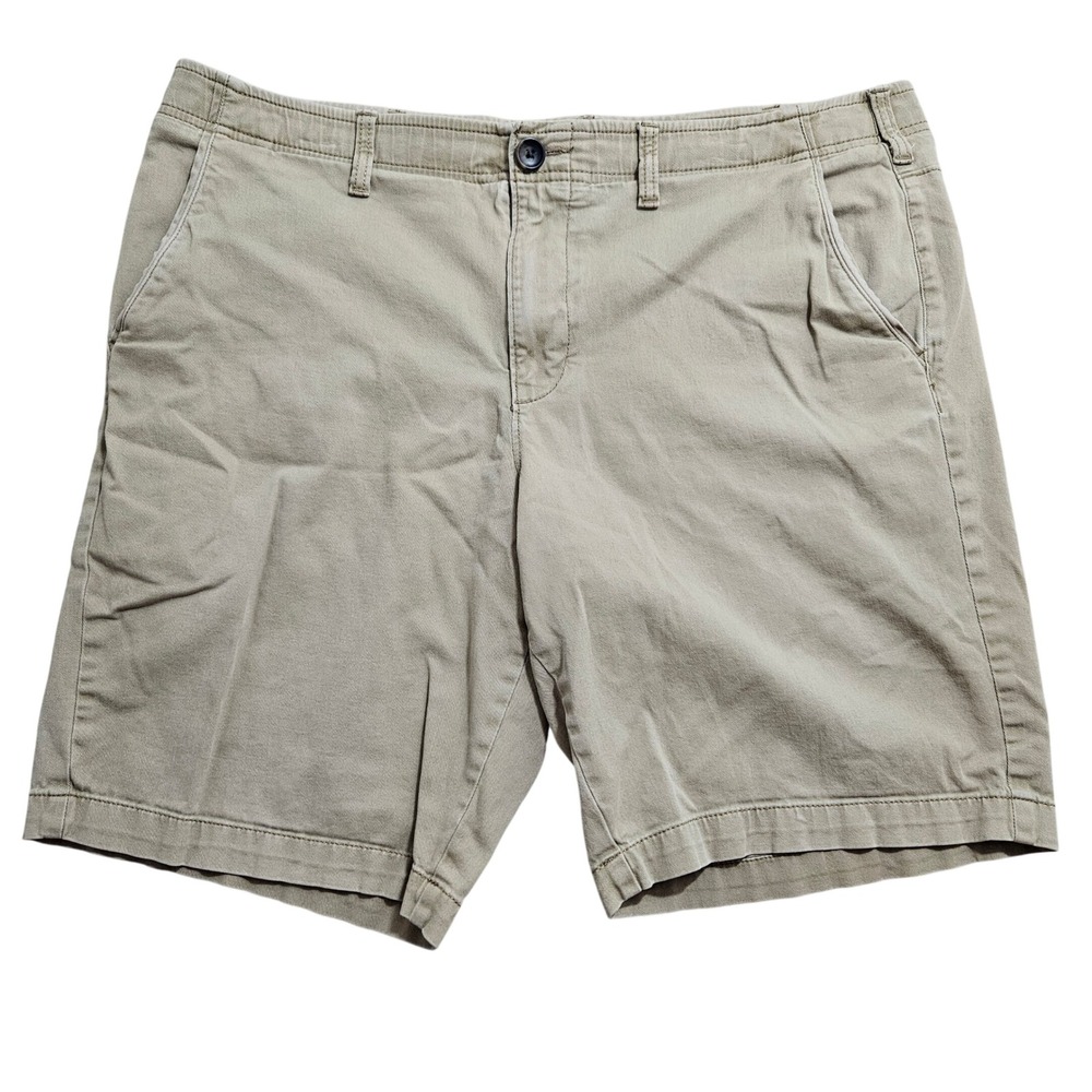 Urban Pipeline Max Flex Chino Shorts Mens 38 Khaki Tan Stretch Casual Flat Front